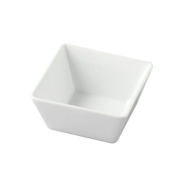 Porcelænsskål, frikantet "AIDA"