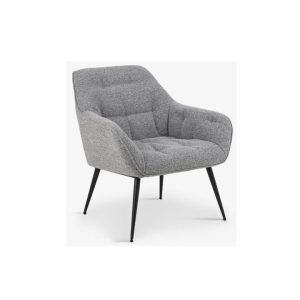 Loungestol i gråt møbelstof