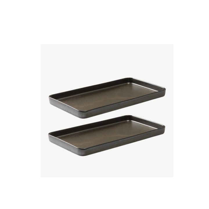 Fad "RAW" stentøj brun, 34 x 18 cm