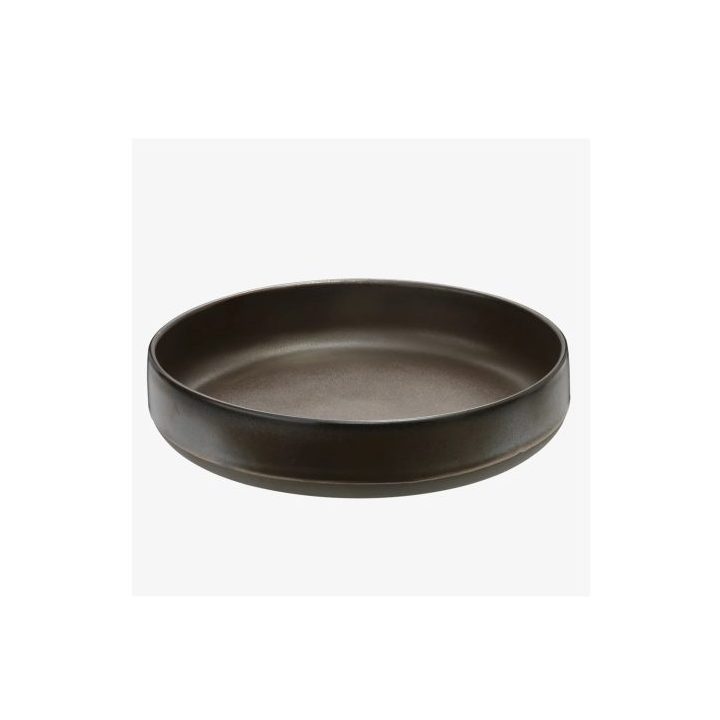 Skål "RAW" stentøj brun, Ø30x6,4 cm